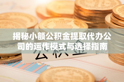 攸县揭秘小额公积金提取代办公司的运作模式与选择指南
